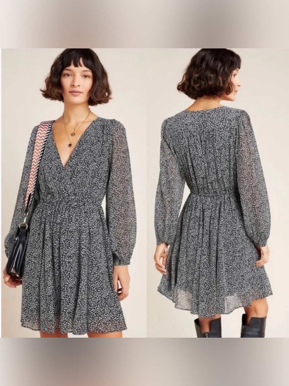 Maeve by Anthropologie Carolyn Long Sleeve Dress Small